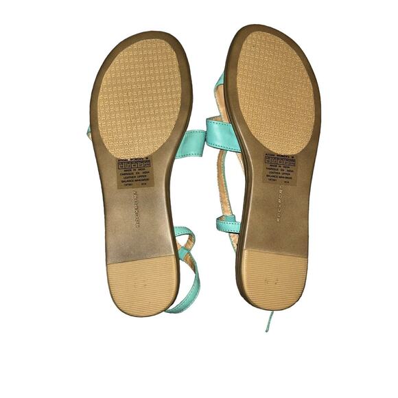 Rockport Walkability Adiprene By Adidas Jeanie Leather Sandals Size 10 M Teal - Picture 6 of 8